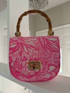 Lilly Pulitzer Leilani Bamboo-Handle Crossbody Bag
